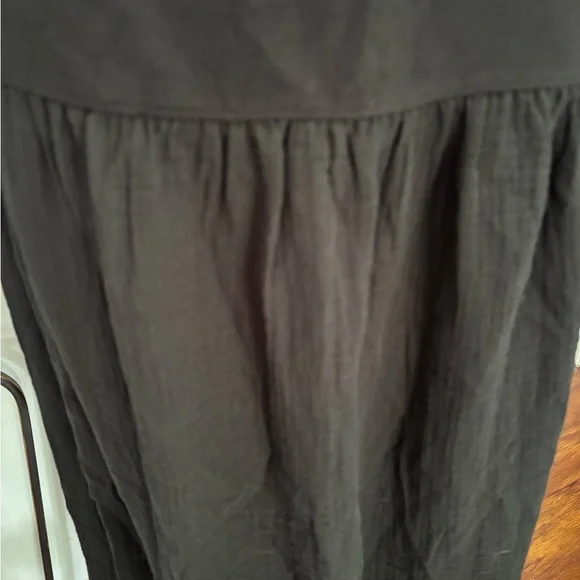 Madewell Black Sleeveless Square Neck Midi Sundress - Picture 8 of 10